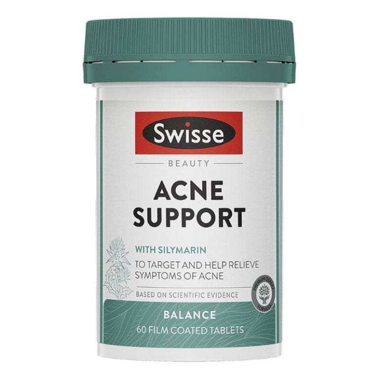 Swisse Beauty Acne Support 60 Tablets front image on Livehealthy HK imported from Australia