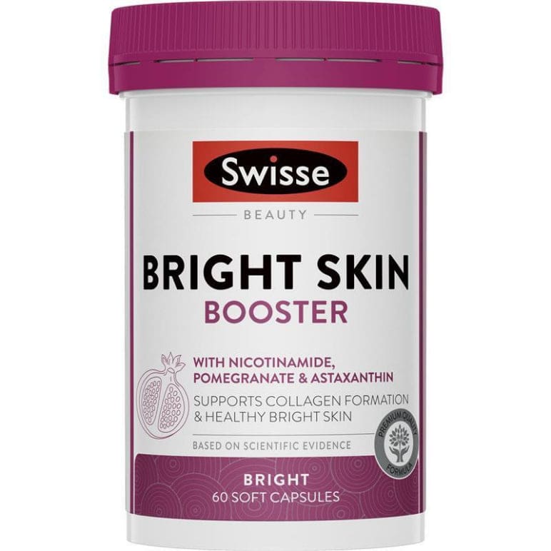 Swisse Beauty Bright Skin 60 Capsules front image on Livehealthy HK imported from Australia