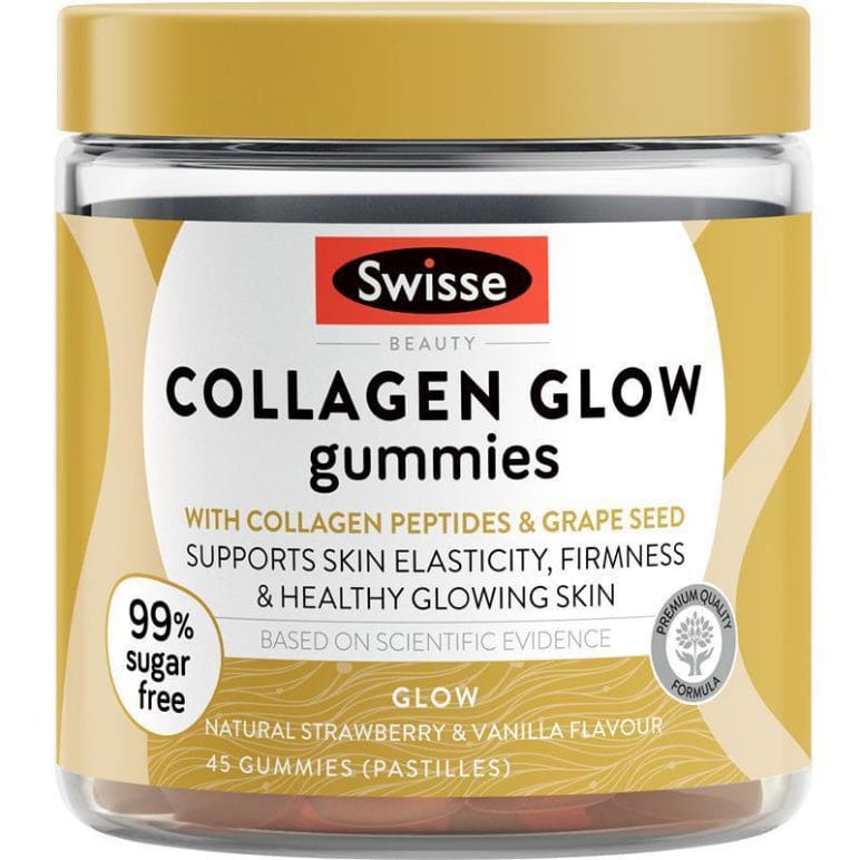 Swisse Beauty Collagen Glow Gummies 45 Pack front image on Livehealthy HK imported from Australia