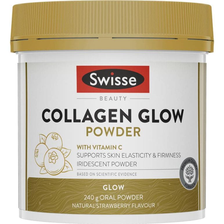 Swisse Beauty Collagen Glow Powder 240g front image on Livehealthy HK imported from Australia