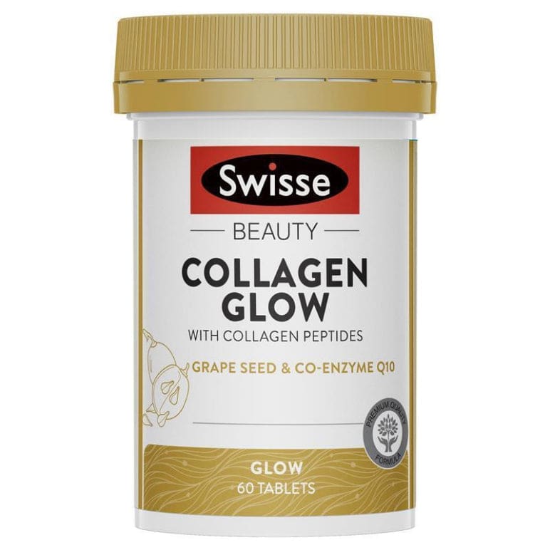 Swisse Beauty Collagen Glow With Collagen Peptides 60 Tablets front image on Livehealthy HK imported from Australia