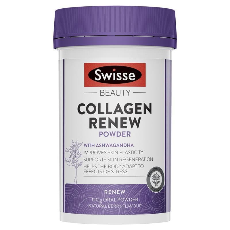 Swisse Beauty Collagen Renew 120g Powder front image on Livehealthy HK imported from Australia