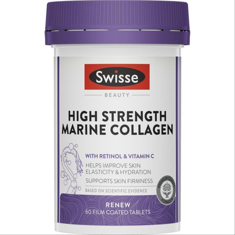 Swisse Beauty High Strength Collagen 60 Tablets front image on Livehealthy HK imported from Australia