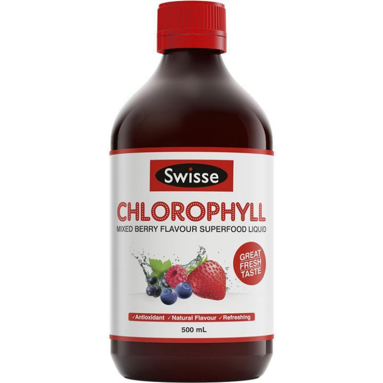 Swisse Chlorophyll Mixed Berry 500ml front image on Livehealthy HK imported from Australia