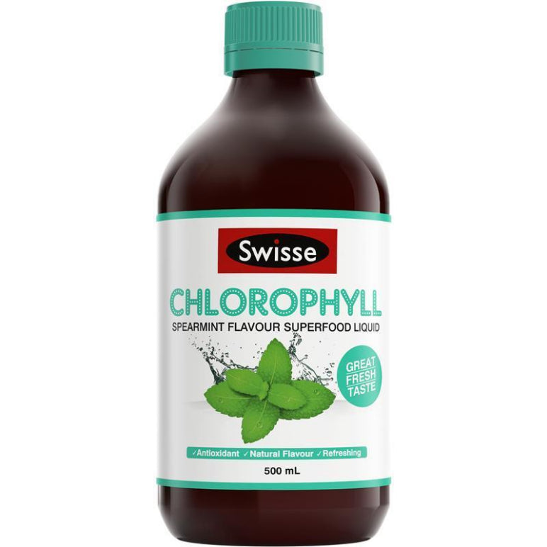 Swisse Chlorophyll Spearmint 500ml front image on Livehealthy HK imported from Australia