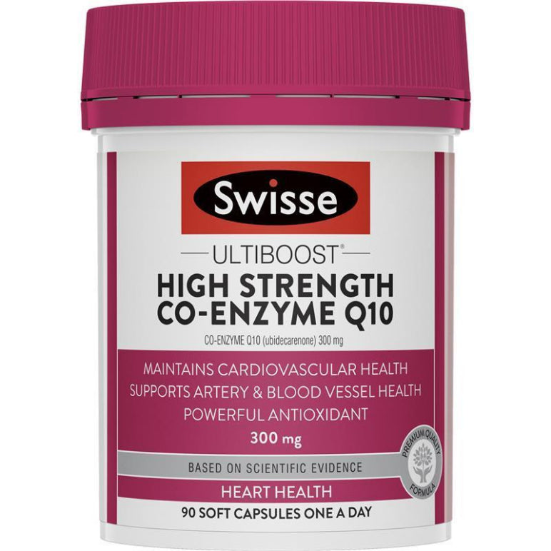 Swisse CoQ10 300mg 90 Capsules front image on Livehealthy HK imported from Australia