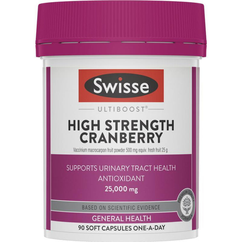 Swisse Cranberry 90 Capsules front image on Livehealthy HK imported from Australia