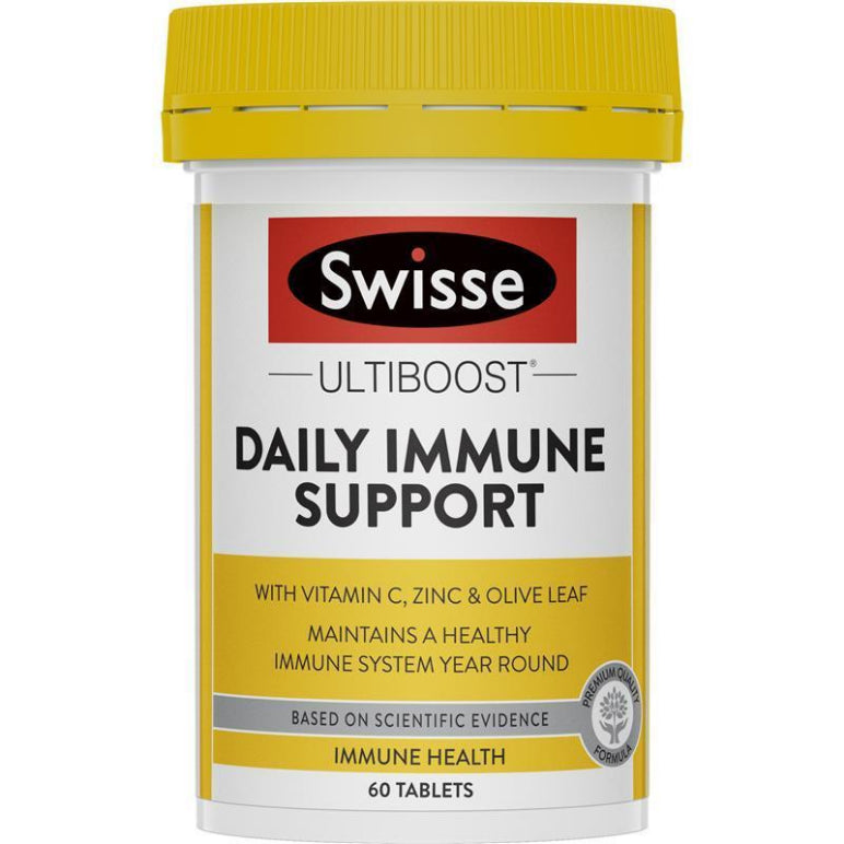 Swisse Daily Immune Support 60 Tablets front image on Livehealthy HK imported from Australia