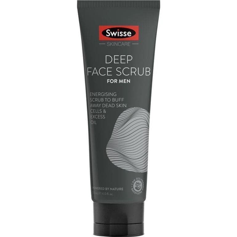 Swisse Deep Face Scrub For Men 120ml front image on Livehealthy HK imported from Australia