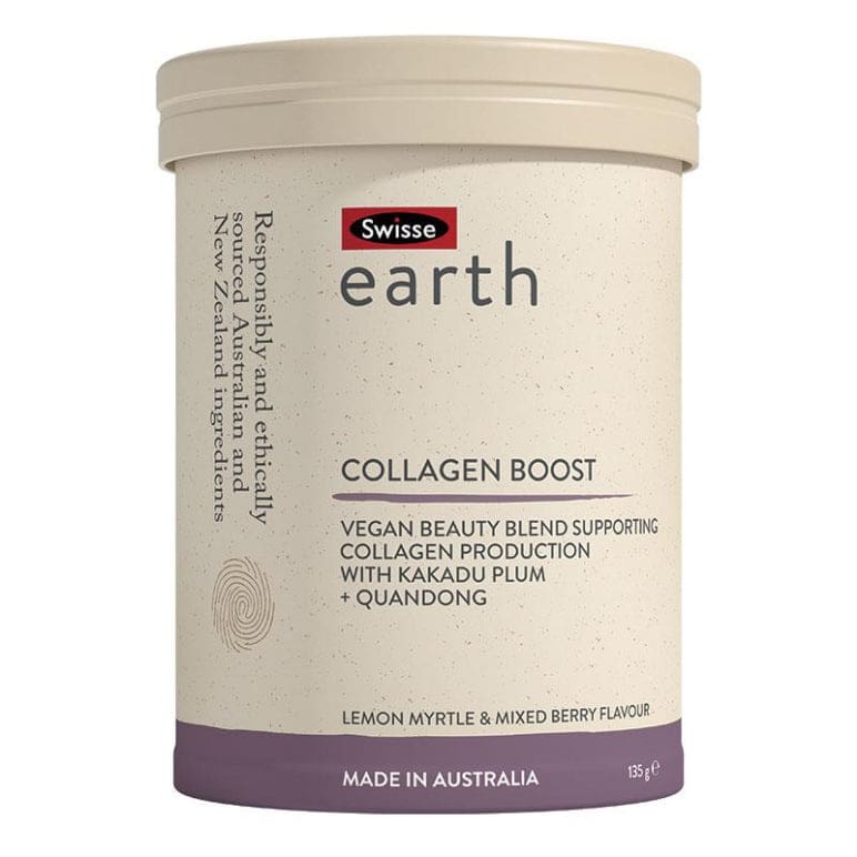 Swisse Earth Collagen Boost 135g Powder front image on Livehealthy HK imported from Australia
