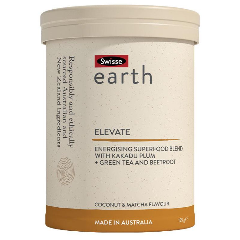 Swisse Earth Elevate 135g Powder front image on Livehealthy HK imported from Australia