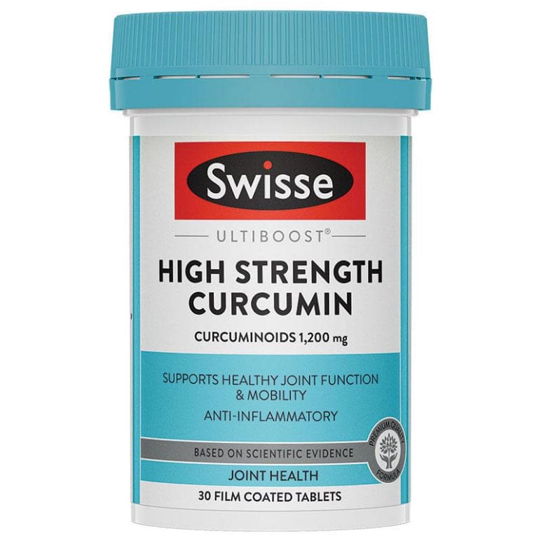 Swisse High Strength Curcumin 30 Tablets front image on Livehealthy HK imported from Australia