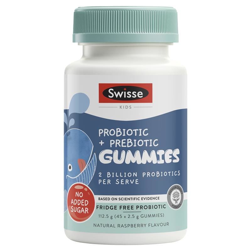 Swisse Kids Probiotic & Prebiotic Gummies 45 Pack front image on Livehealthy HK imported from Australia