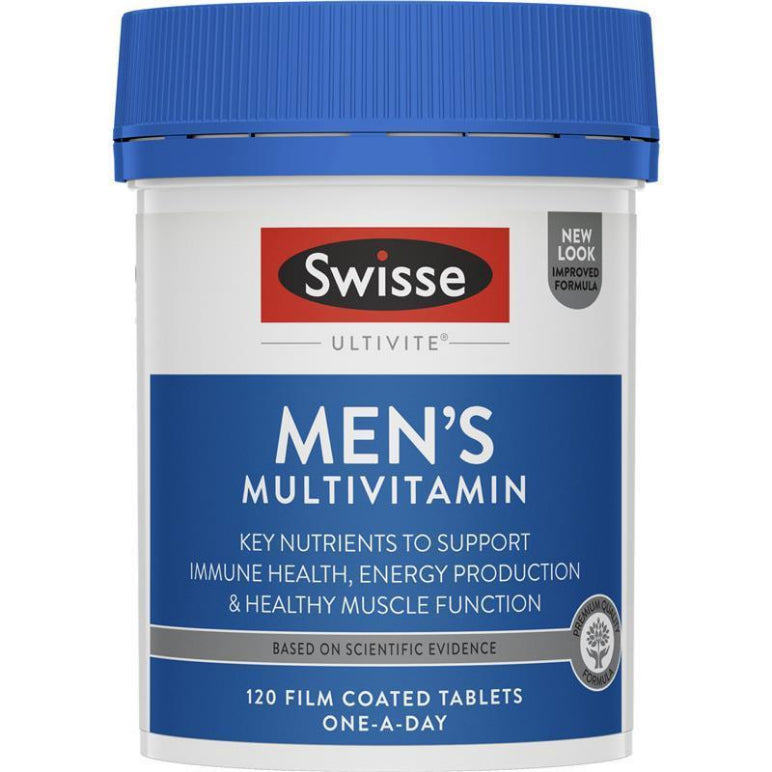 Swisse Mens Multivitamin 120 Tablets NEW front image on Livehealthy HK imported from Australia