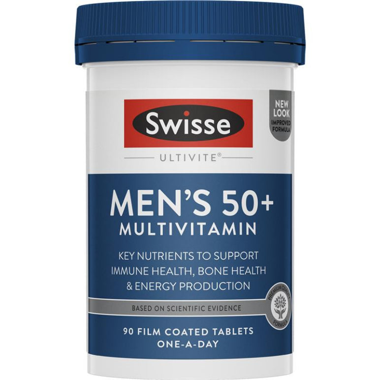 Swisse Mens Multivitamin 50+ 90 Tablets NEW front image on Livehealthy HK imported from Australia