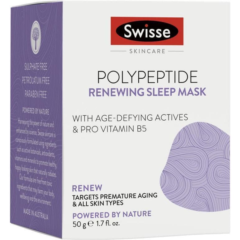 Swisse Polypeptide Renewing Sleep Mask 50g front image on Livehealthy HK imported from Australia