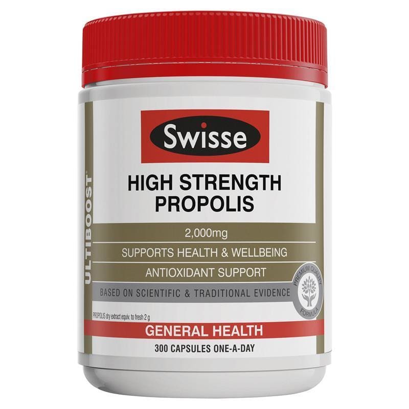 Swisse Propolis 2000mg 300 Capsules front image on Livehealthy HK imported from Australia