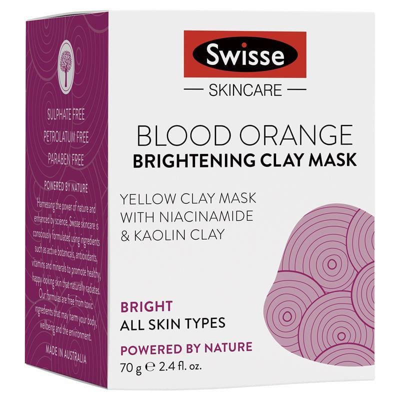 Swisse Skincare Blood Orange Brightening Clay Mask 70g front image on Livehealthy HK imported from Australia