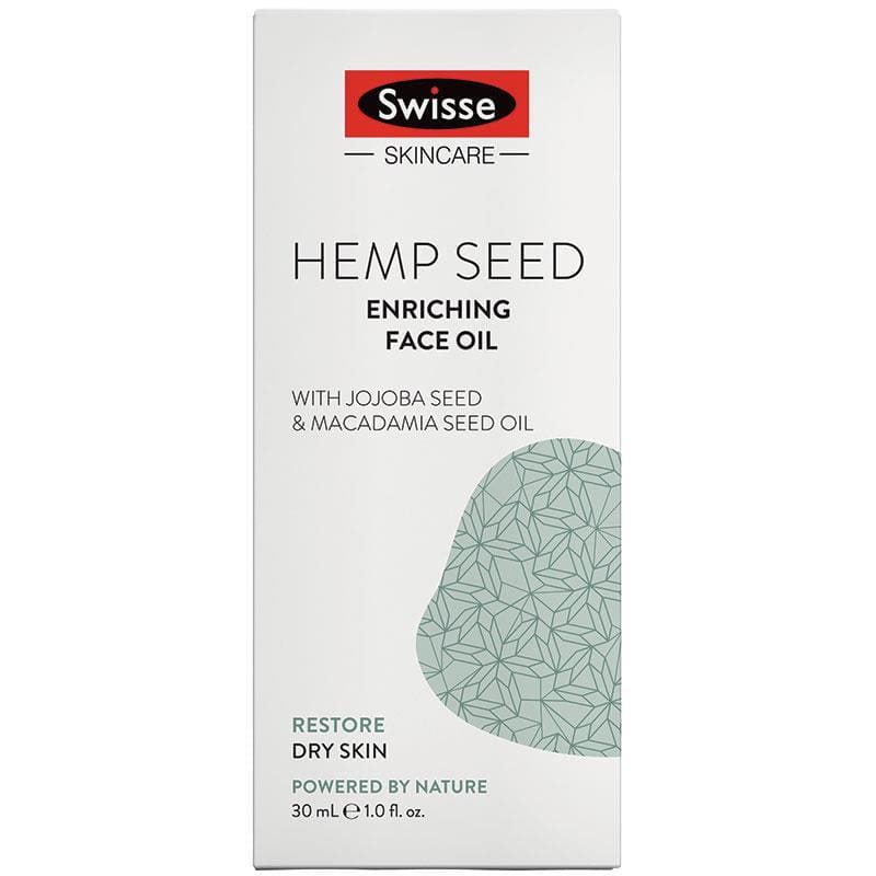 Swisse Skincare Hemp Seed Enriching Face Oil 30ml front image on Livehealthy HK imported from Australia