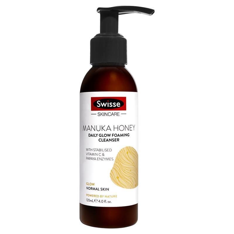 Swisse Skincare Manuka Honey Daily Glow Foaming Cleanser 120ml front image on Livehealthy HK imported from Australia