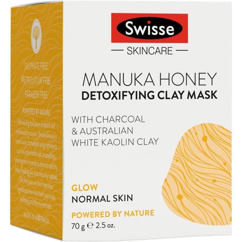 Swisse Skincare Manuka Honey Detoxifying Facial Clay Mask 70g front image on Livehealthy HK imported from Australia