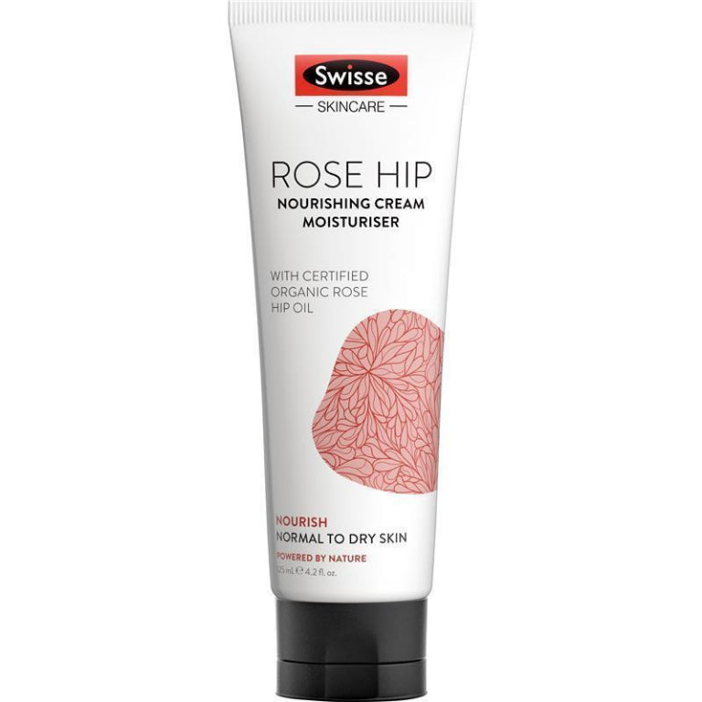 Swisse Skincare Rose Hip Nourishing Cream Moisturiser 125ml front image on Livehealthy HK imported from Australia