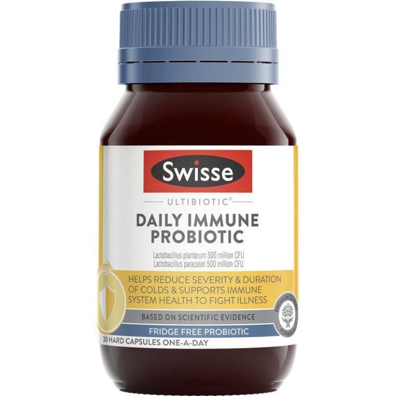 Swisse Ultibiotic Daily Immune Probiotic 30 Capsules front image on Livehealthy HK imported from Australia