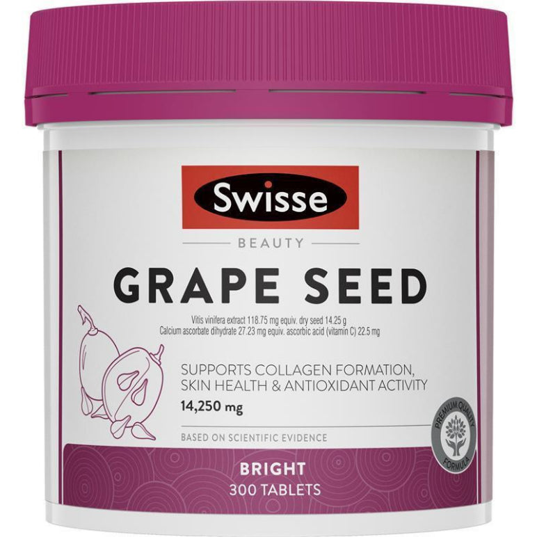 Swisse Ultiboost Grape Seed 14250mg 300 Tablets front image on Livehealthy HK imported from Australia