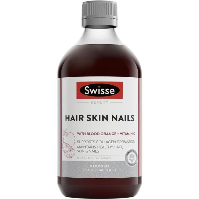 Swisse Ultiboost Hair Skin Nails 500ml front image on Livehealthy HK imported from Australia