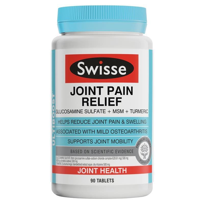 Swisse Ultiboost Joint Pain Relief 90 Tablets front image on Livehealthy HK imported from Australia