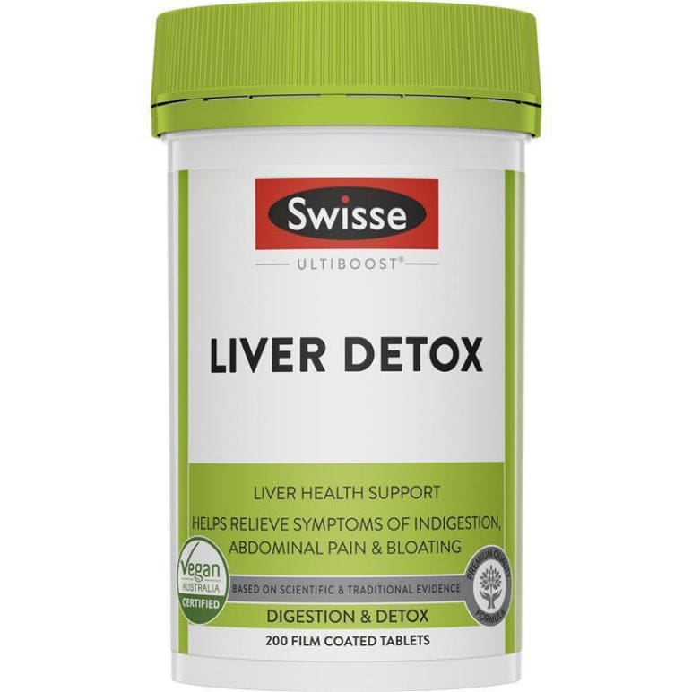 Swisse Ultiboost Liver Detox 200 Tablets front image on Livehealthy HK imported from Australia