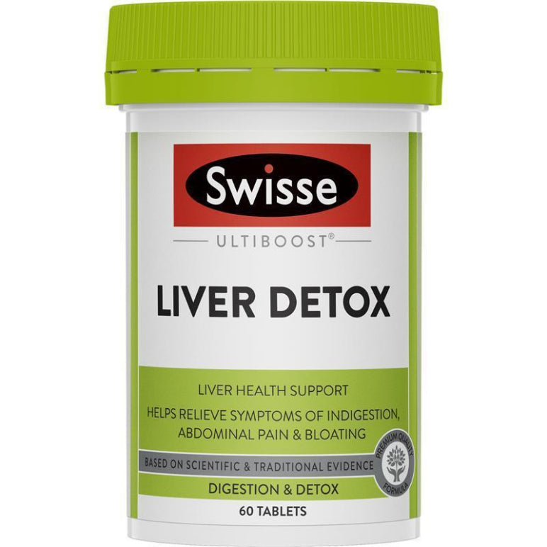 Swisse Ultiboost Liver Detox 60 Tablets front image on Livehealthy HK imported from Australia