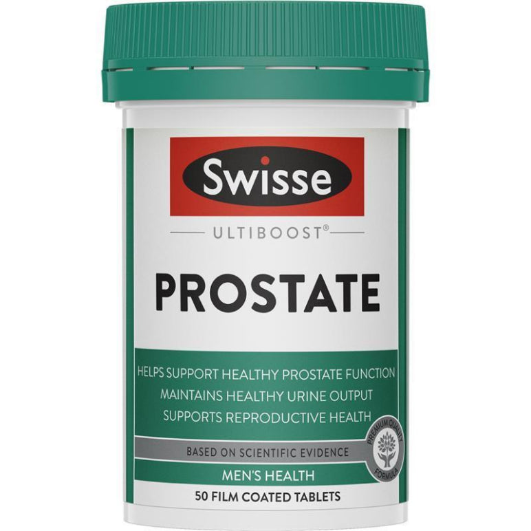 Swisse Ultiboost Prostate 50 Tablets front image on Livehealthy HK imported from Australia