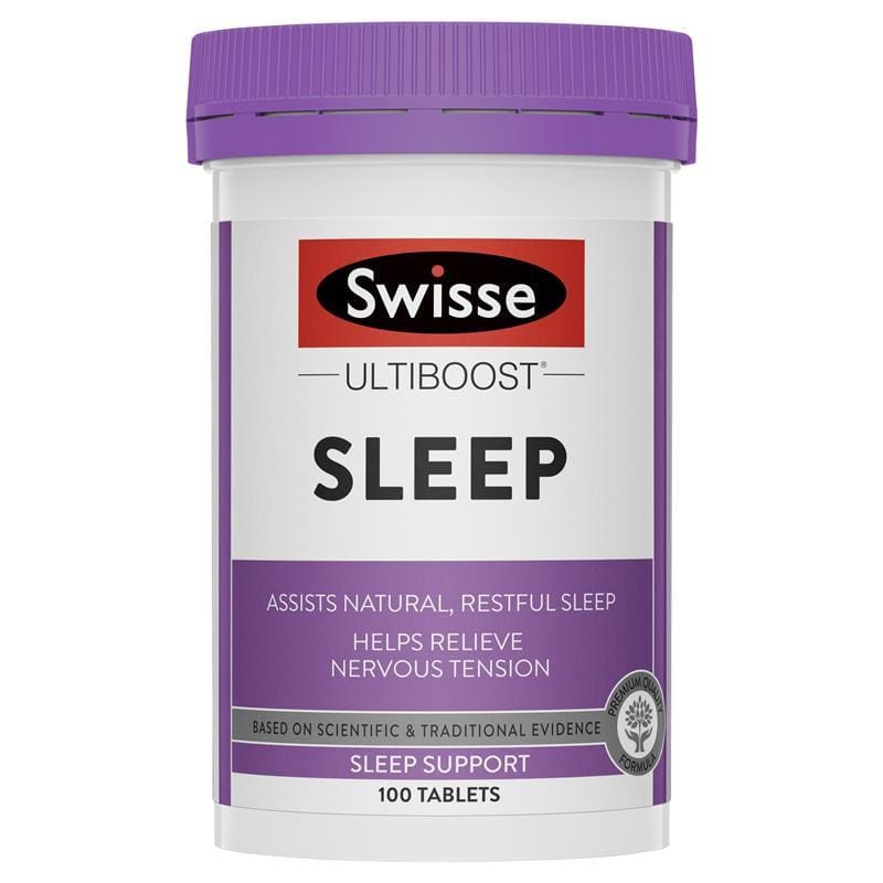 Swisse Ultiboost Sleep 100 Tablets front image on Livehealthy HK imported from Australia