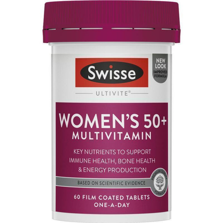 Swisse Womens Multivitamin 50+ 60 Tablets NEW front image on Livehealthy HK imported from Australia