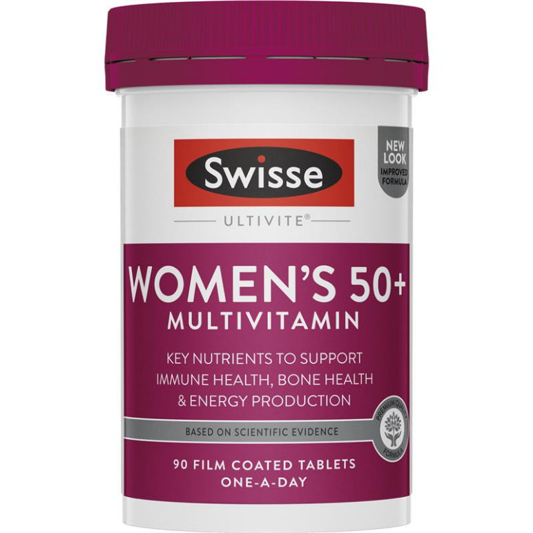 Swisse Womens Multivitamin 50+ 90 Tablets NEW front image on Livehealthy HK imported from Australia