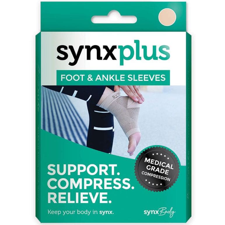 Synxplus Foot & Ankle Sleeve Nude Large front image on Livehealthy HK imported from Australia