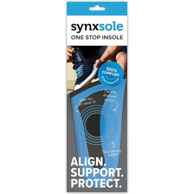 Synxsole Everyday Insoles Large front image on Livehealthy HK imported from Australia