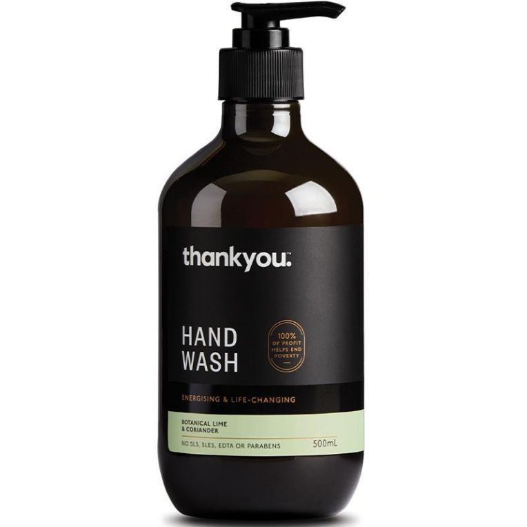 Thankyou Botanical Lime & Coriander Hand Wash 500ml front image on Livehealthy HK imported from Australia