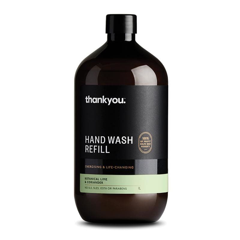 Thankyou Botanical Lime & Coriander Hand Wash Refill 1 Litres front image on Livehealthy HK imported from Australia