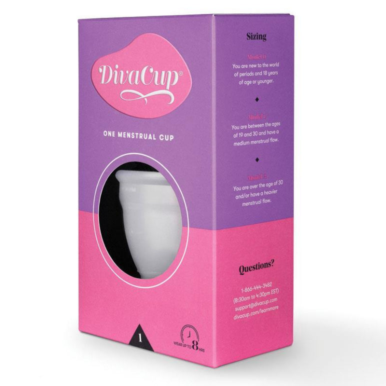 The DivaCup Menstrual Cup Model 1 front image on Livehealthy HK imported from Australia