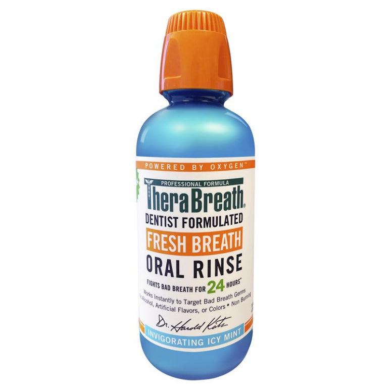 Therabreath Icy Mint Oral Rinse 473ml front image on Livehealthy HK imported from Australia