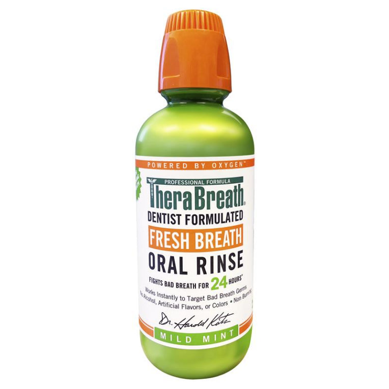 Therabreath Mild Mint Oral Rinse 473ml front image on Livehealthy HK imported from Australia