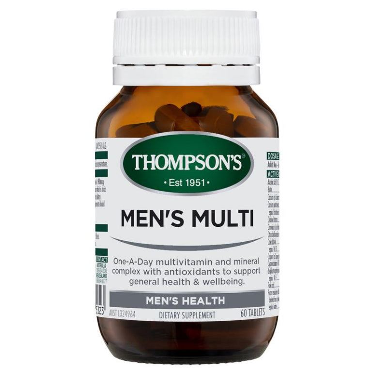 Thompson's Men's Multi 60 Tablets front image on Livehealthy HK imported from Australia