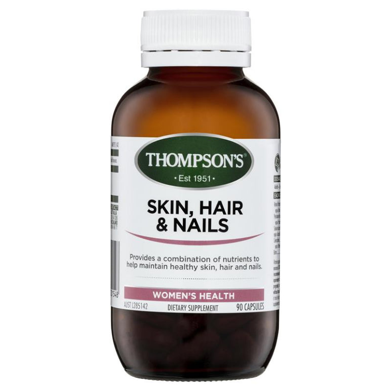 Thompson's Skin, Hair & Nails 90 Capsules front image on Livehealthy HK imported from Australia