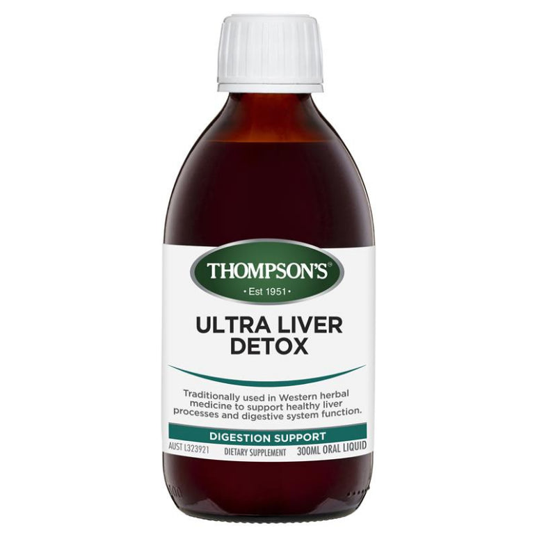 Thompson's Ultra Liver Detox Liquid 300ml front image on Livehealthy HK imported from Australia