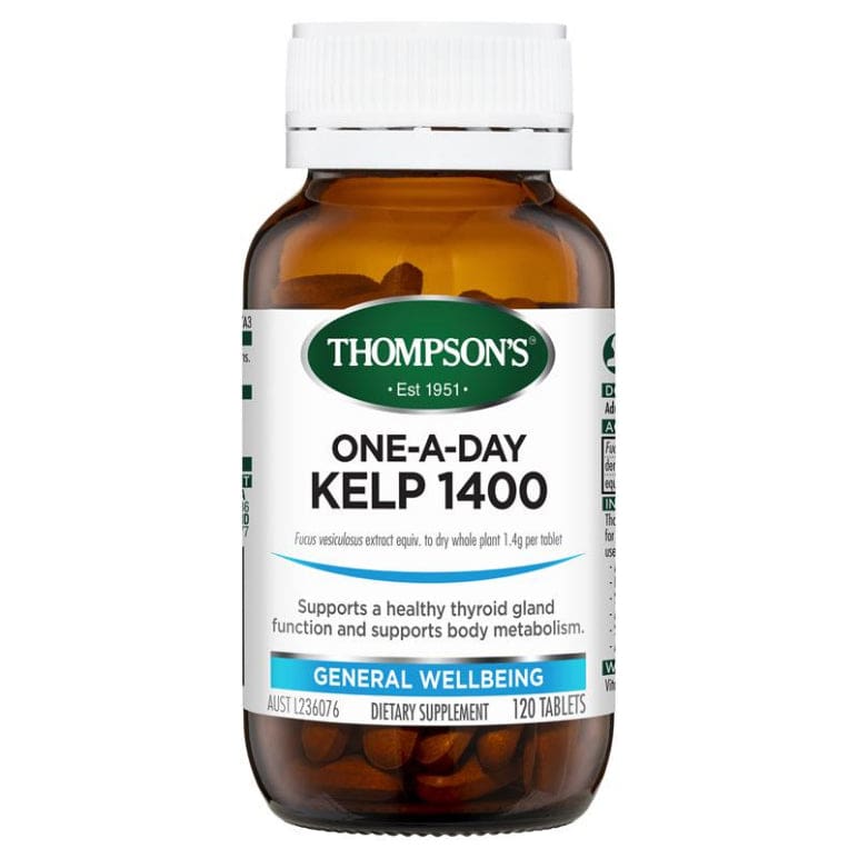 Thompson's Kelp 1400mg 120 Tablets front image on Livehealthy HK imported from Australia