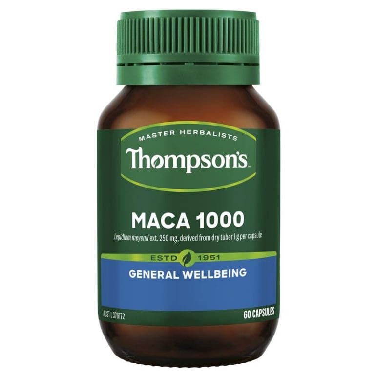 Thompson's Maca 1000 60 Capsules front image on Livehealthy HK imported from Australia