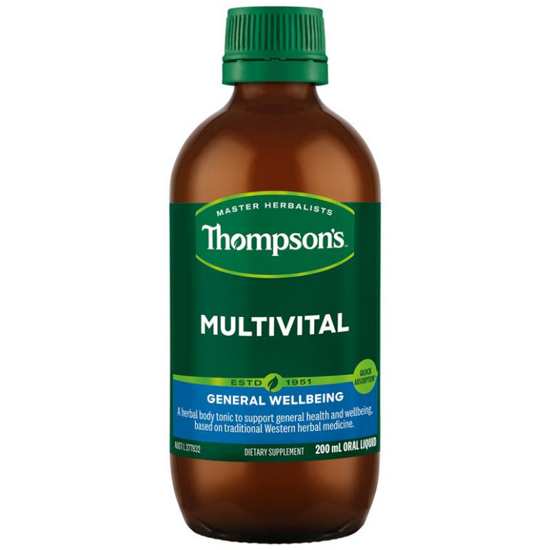 Thompsons Multivital 200ml front image on Livehealthy HK imported from Australia