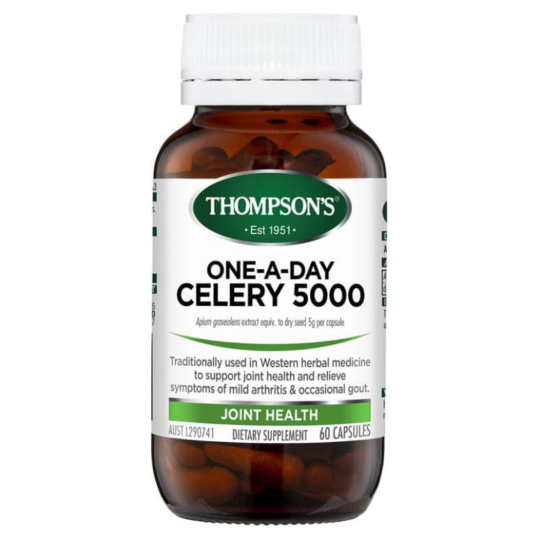 Thompson's One-a-day Celery Seed 5000mg 60 Capsules front image on Livehealthy HK imported from Australia